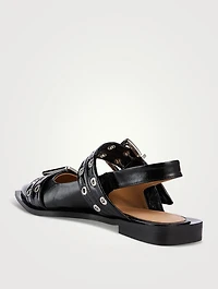 Leather Slingback Ballet Flats