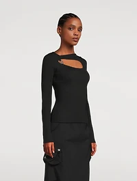 Cut-Out Ribbed Top