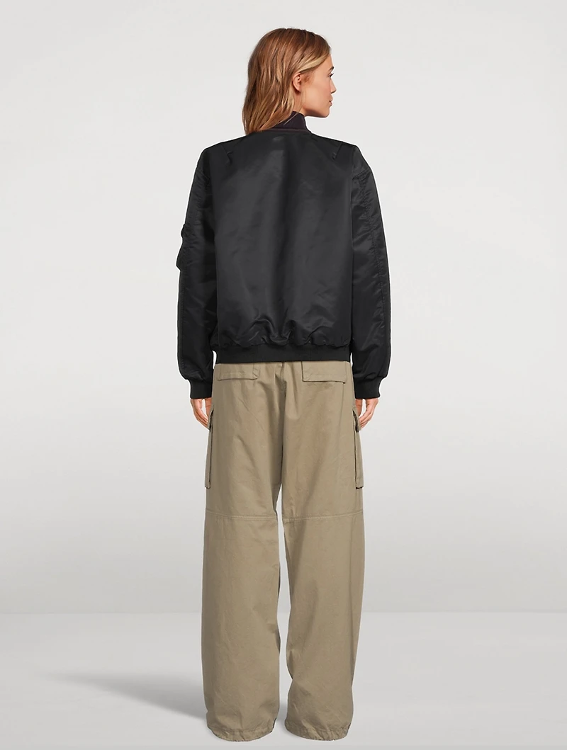 Cut-Out Twisted Bomber Jacket