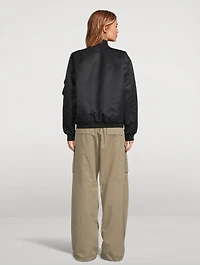 Cut-Out Twisted Bomber Jacket