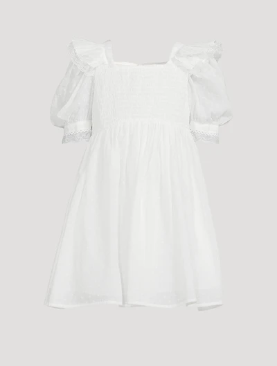 Frill Sleeve Smock Dress