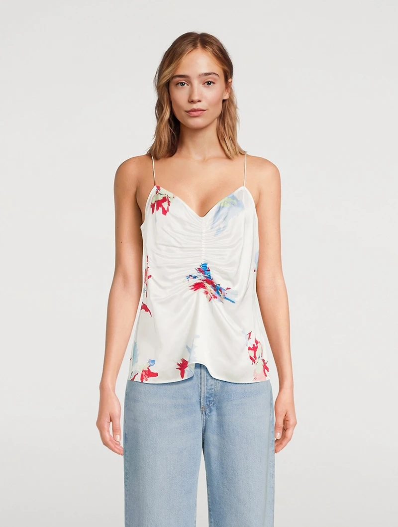 Lexi Ruched Satin Cami