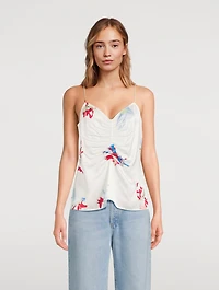 Lexi Ruched Satin Cami