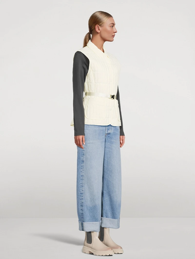 Helia Light Down Belted Vest