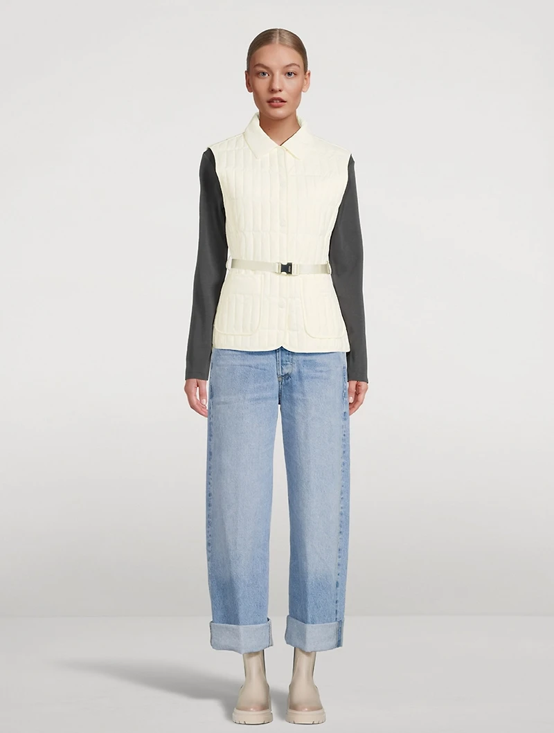 Helia Light Down Belted Vest