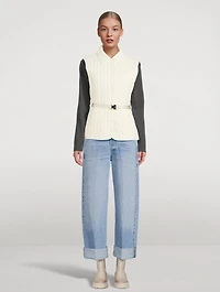 Helia Light Down Belted Vest