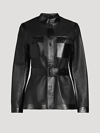 Naeva Perforated Leather Jacket