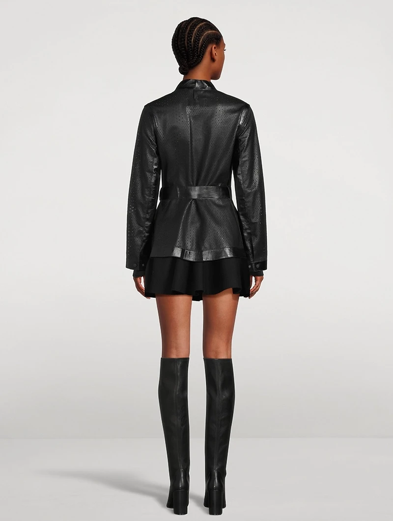 Naeva Perforated Leather Jacket