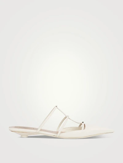 Rockstud Wispy Leather Mules