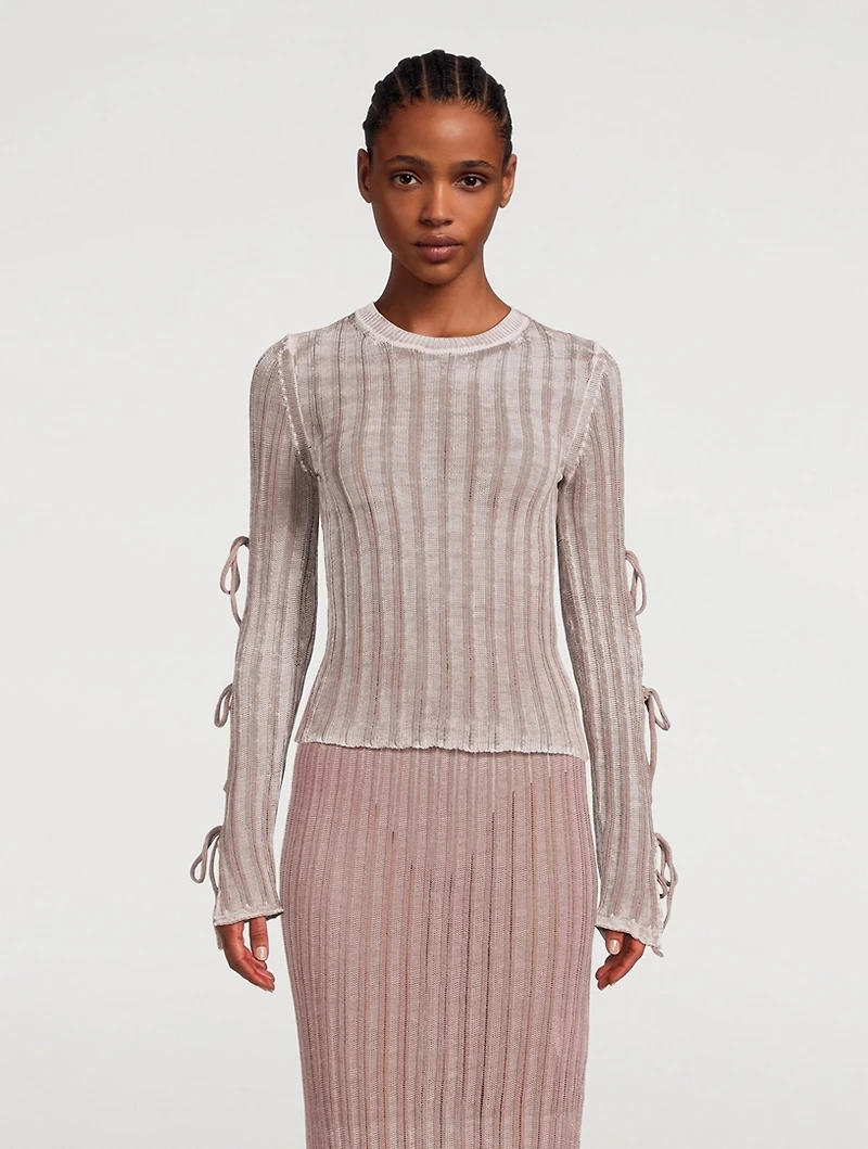 Side-Tie Sweater