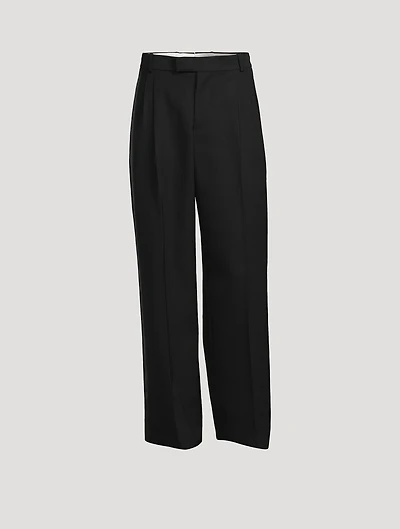 Wool Wide-Leg Pants