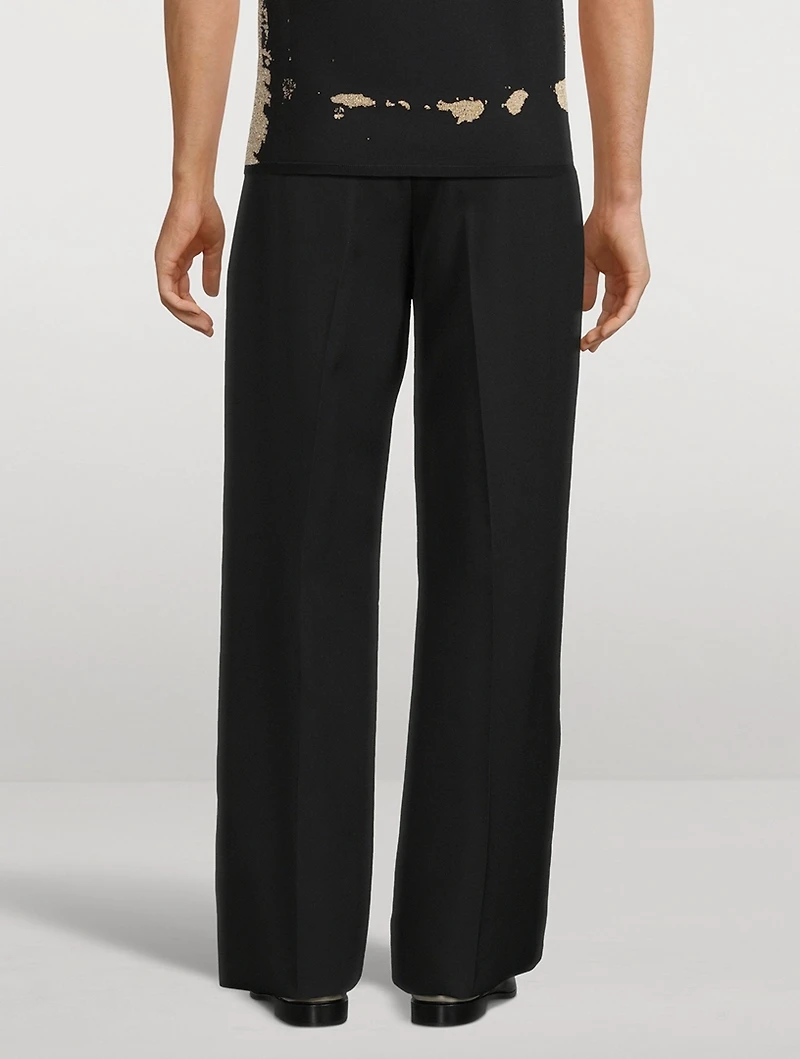 Wool Wide-Leg Pants