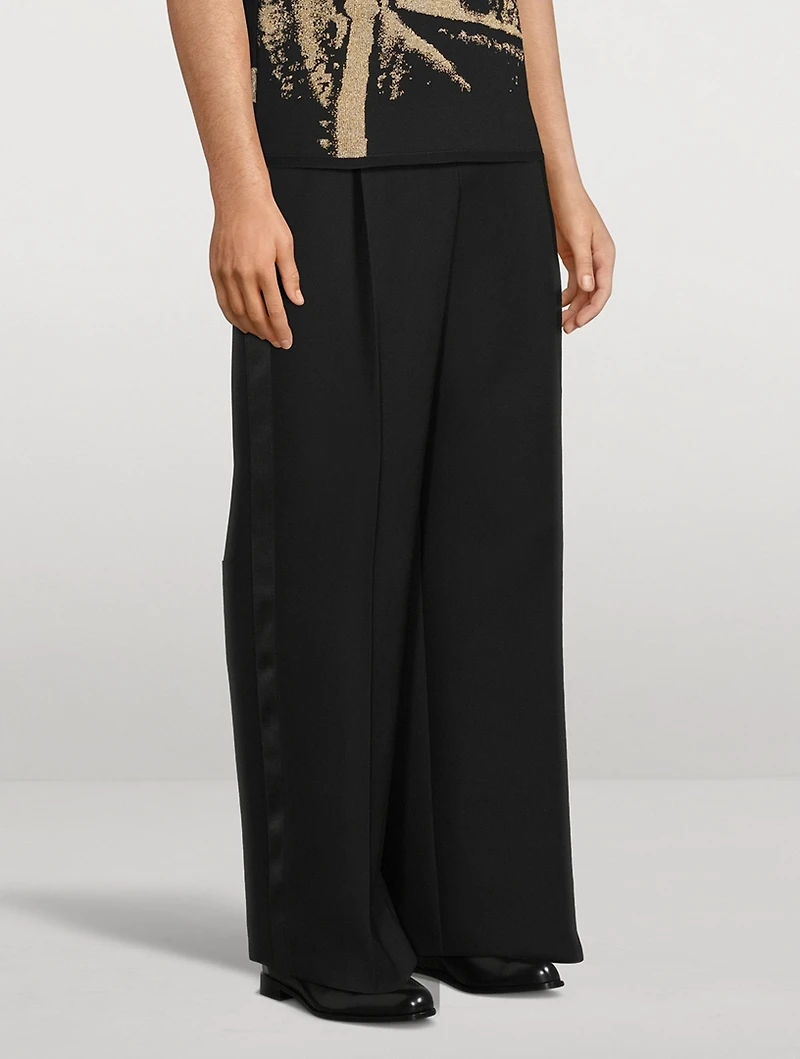 Wool Wide-Leg Pants