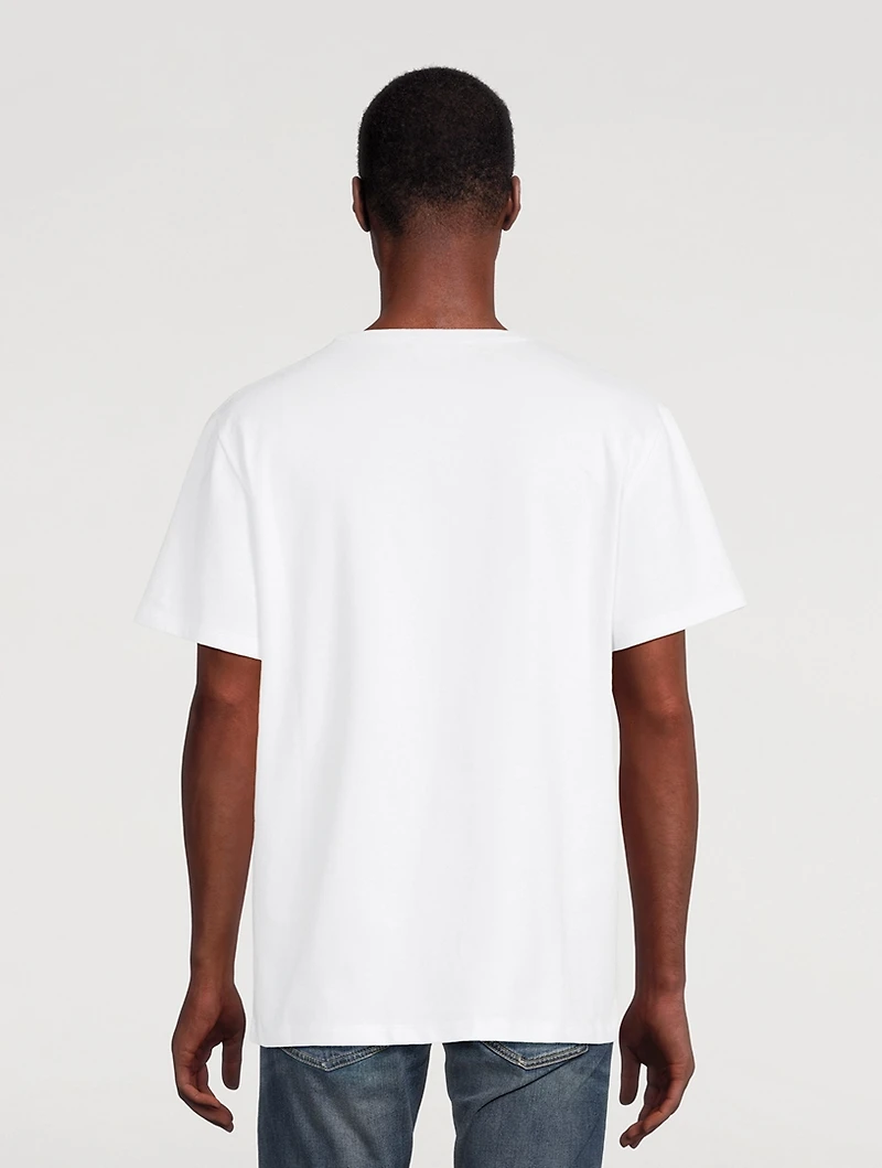 Dutch Flower Skull Cotton T-Shirt