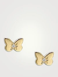 Mini Jac+Jo Amanda 14K Gold Butterfly Stud Earrings With Diamonds