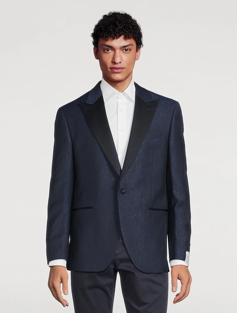 Elwood Wool Dinner Jacket Paisley Print