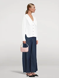Small Butterfly Satin Shoulder Bag