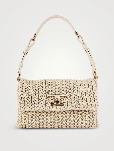 Mini T Timeless Plissé Leather Shoulder Bag