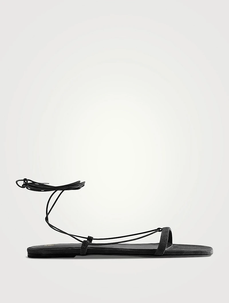 The Suede Tie Sandals