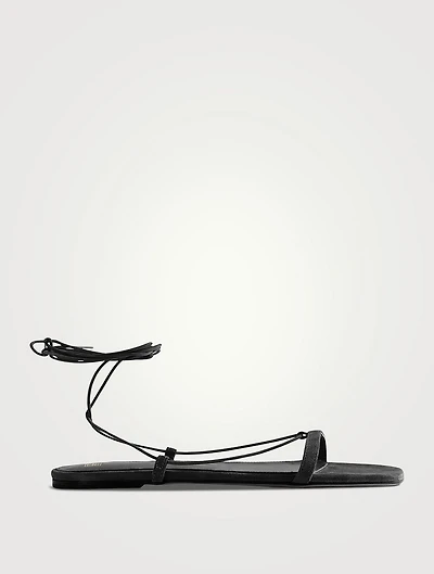 The Suede Tie Sandals