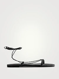 The Suede Tie Sandals