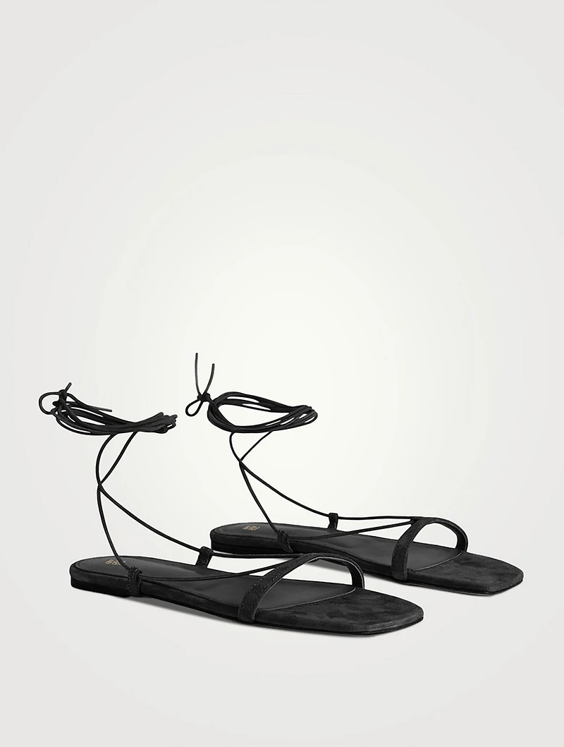 The Suede Tie Sandals
