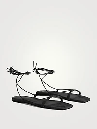 The Suede Tie Sandals