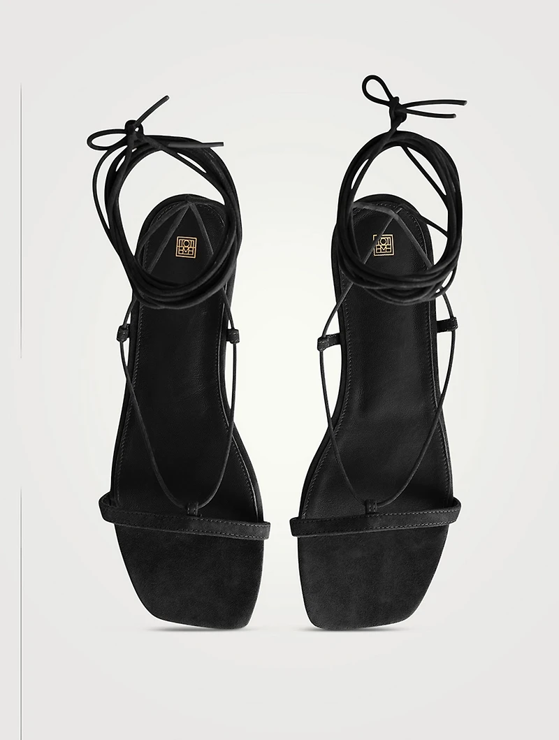 The Suede Tie Sandals
