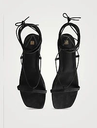 The Suede Tie Sandals