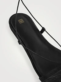 The Suede Tie Sandals
