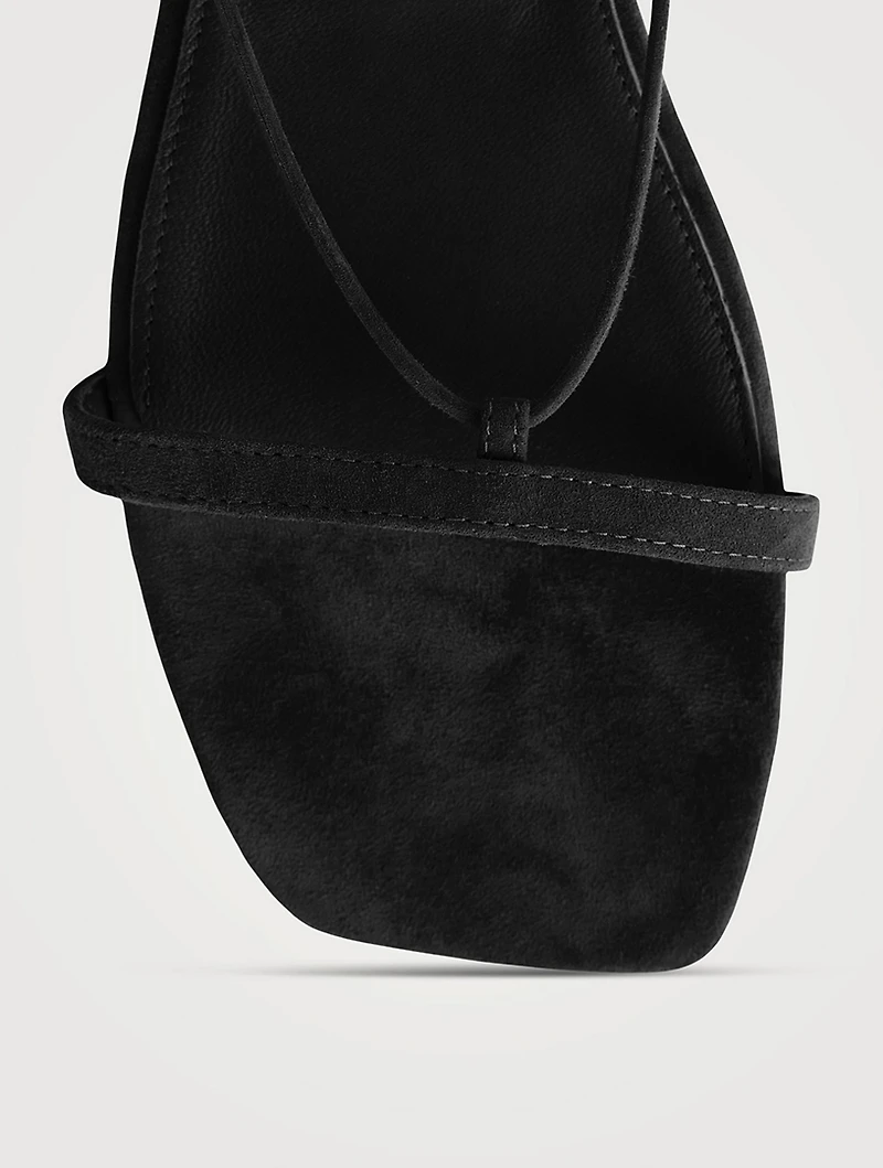 The Suede Tie Sandals