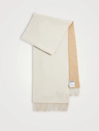 Wool Cashmere Scarf With Logo