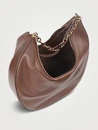 Large VLOGO Moon Leather Shoulder Bag