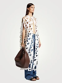 Large VLOGO Moon Leather Shoulder Bag