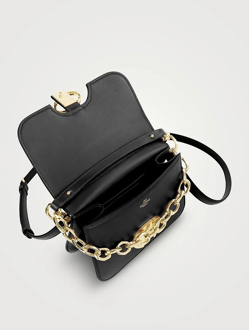 Small VLOGO O'Clock Leather Shoulder Bag