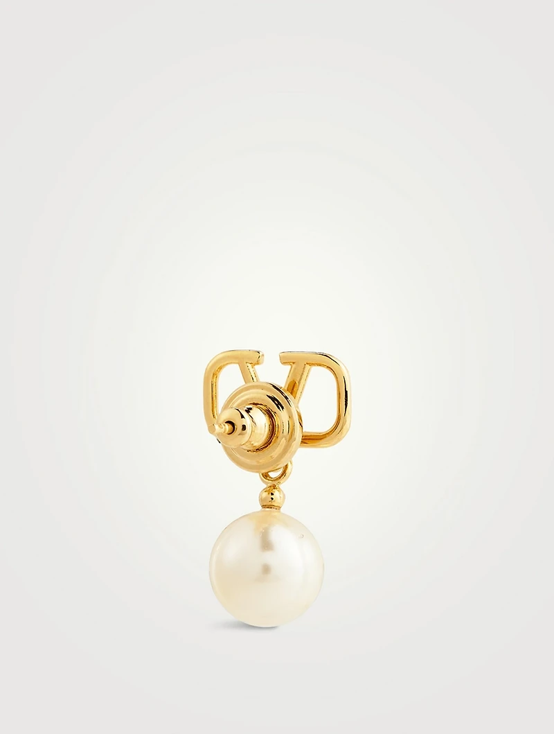 VLogo Pearl Drop Earrings