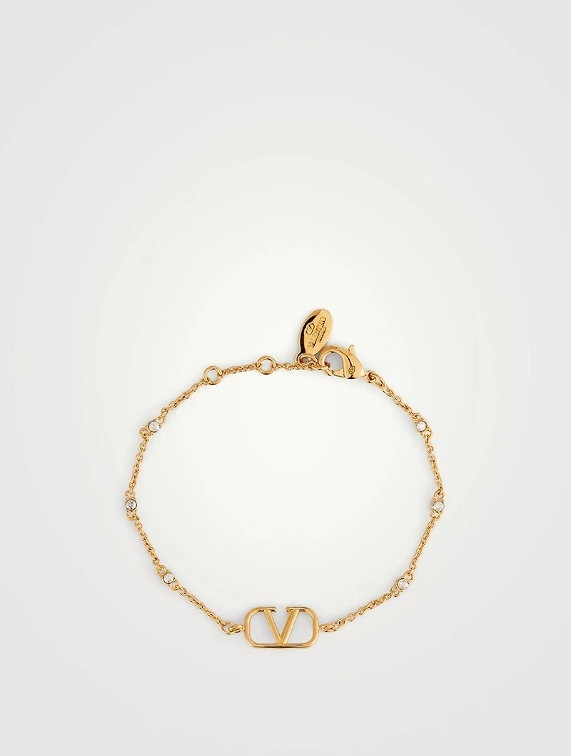 VLOGO Crystal Chain Bracelet
