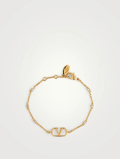 VLOGO Crystal Chain Bracelet