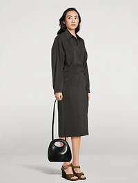 Egg Leather Top Handle Bag