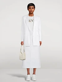 Compact Poplin Midi Skirt
