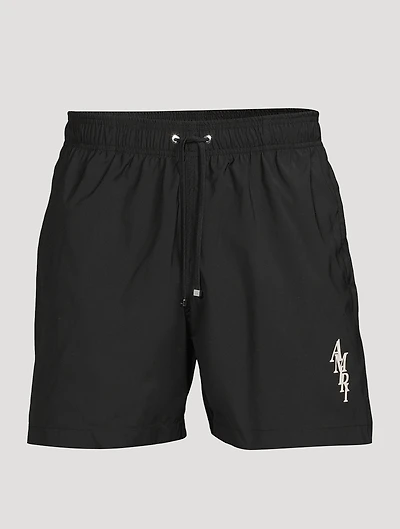 Vertical Stack Logo Swim Shorts