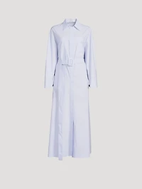Belted Poplin Shirt Dress