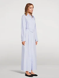 Belted Poplin Shirt Dress