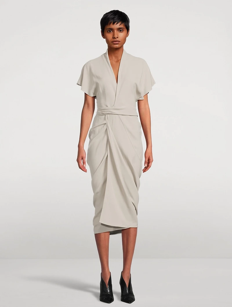 Cady Crepe Wrap Dress
