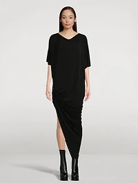 Edfu Asymmetric Jersey Dress