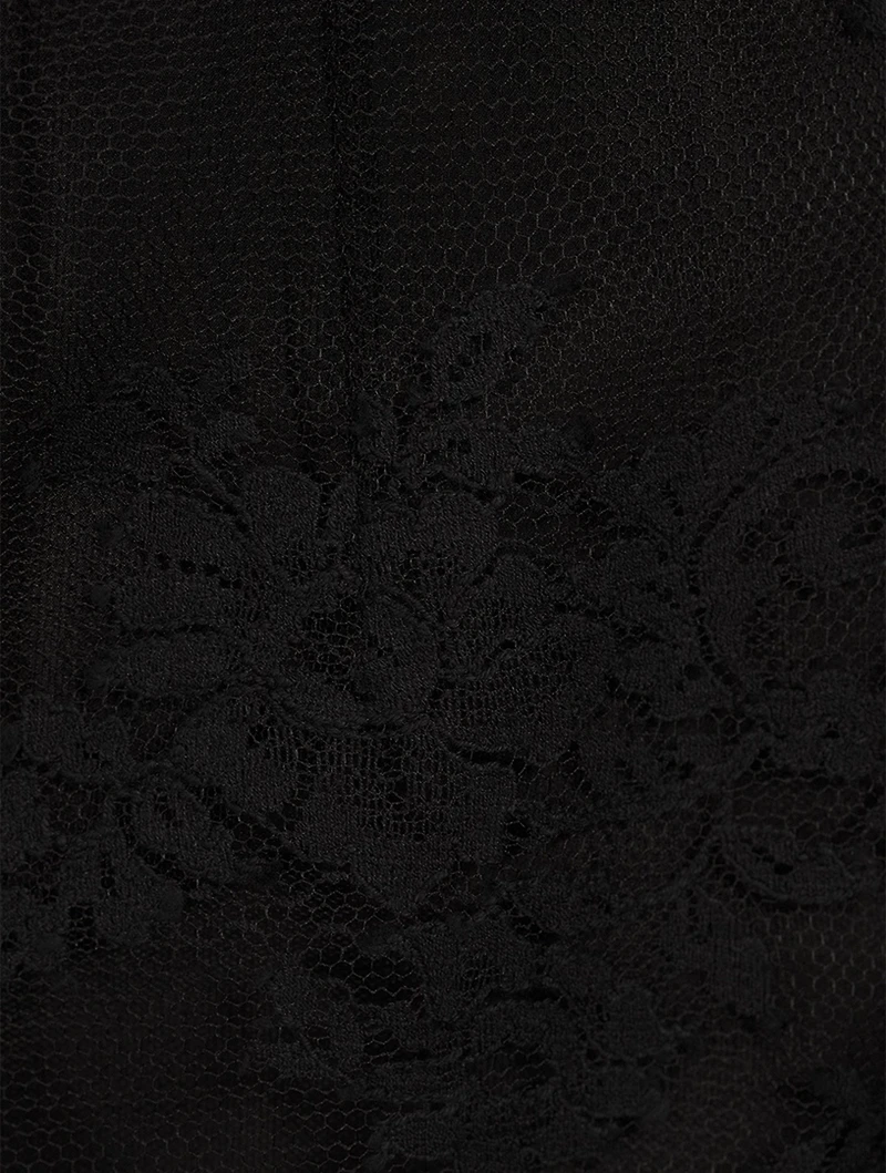 Floral Lace Pencil Skirt
