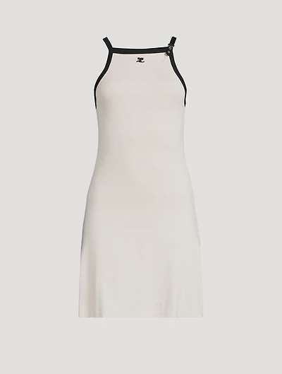 Buckle Contrast Mini Dress