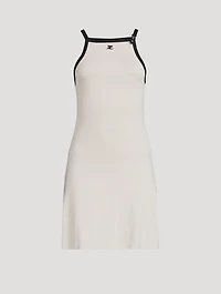 Buckle Contrast Mini Dress