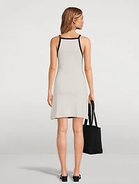 Buckle Contrast Mini Dress