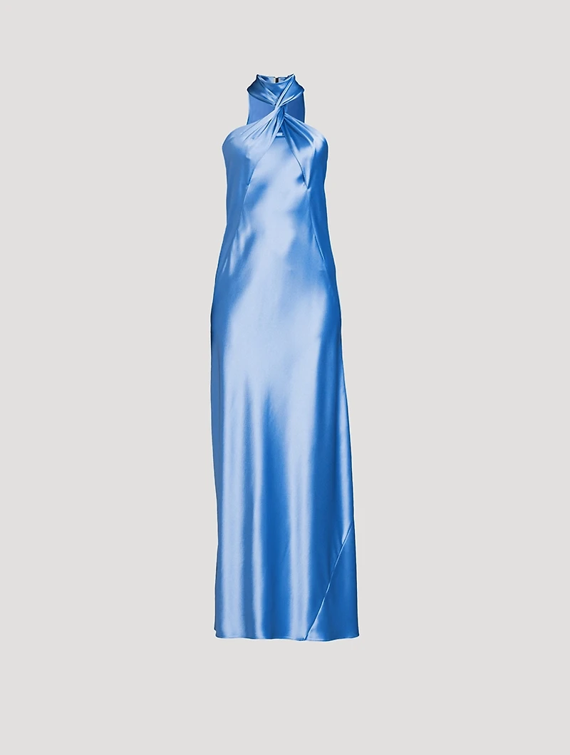 Portico Satin Halter Gown